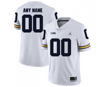 Michigan Wolverines White Men's Customized College Football Jersey