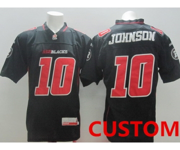 Custom CFL Ottawa RedBlacks Black Jersey