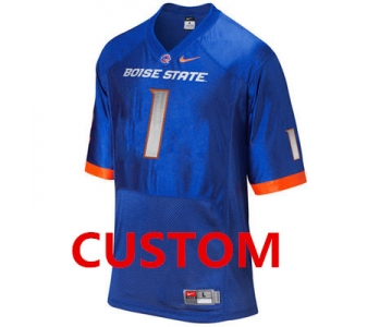 Custom Boise State Broncos Blue Jersey