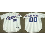 Montreal Expos Blank 1982 White Pinstripe Mitchell & Ness Jersey