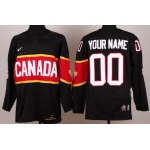 2014 Olympics Canada Mens Customized Black Jersey