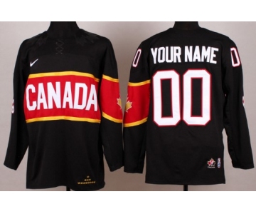 2014 Olympics Canada Mens Customized Youths Black Jersey