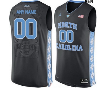 Men's North Carolina Tar Heels Custom Brand Jordan College Basketball Jersey - Black