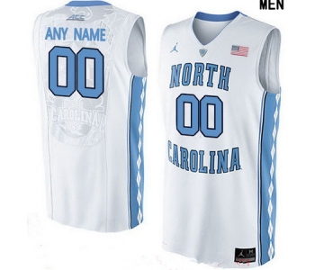 Men's North Carolina Tar Heels Custom Brand Jordan College Basketball Jersey - White