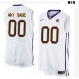 Men's LSU Tigers Custom College Basketball Nike Elite Jersey - White