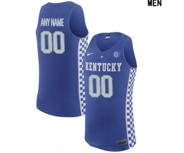 Men's Kentucky Wildcats Custom College Basketball Nike Elite Jersey - Royal Blue