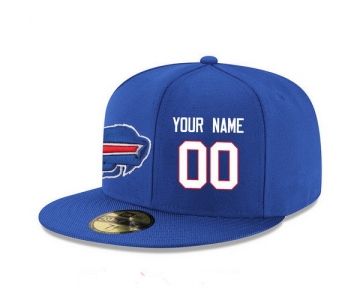 Buffalo Bills Custom Snapback Cap NFL Player Royal Blue with White Number Stitched Hat