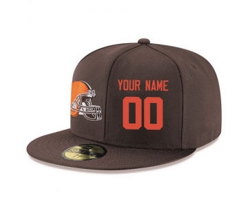 Cleveland Browns Custom Snapback Cap NFL Player Brown with Orange Number Stitched Hat