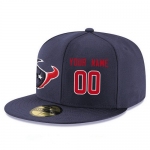 Houston Texans Custom Snapback Cap NFL Player Navy Blue with Red Number Stitched Hat