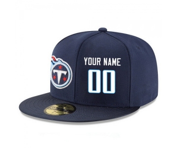 Tennessee Titans Custom Snapback Cap NFL Player Navy Blue with White Number Stitched Hat