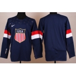 2014 Olympics USA Kids Customized Navy Blue Jersey