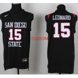 Men's San Diego State University Basketball Black Custom Jersey