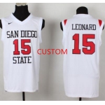 Men's San Diego State University Basketball White Custom Jersey