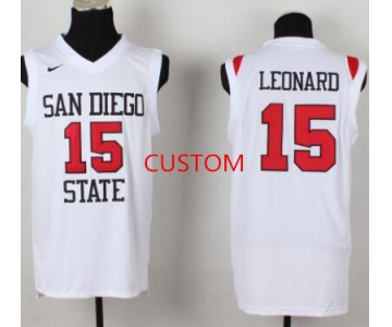 Men's San Diego State University Basketball White Custom Jersey