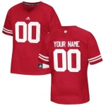 Mens Wisconsin Badgers Custom Replica Football Jersey - 2015 Red