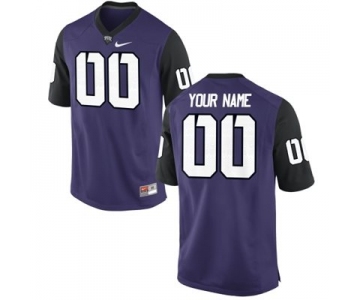 Mens TCU Horned Frogs Custom Replica Football Jersey - 2015 Purple