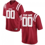 Mens Ole Miss Rebels Custom Replica Football Jersey - 2015 Red