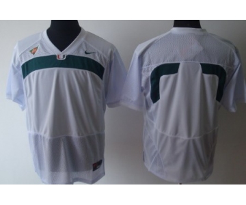 Kids' Miami Hurricanes Customized White Jersey