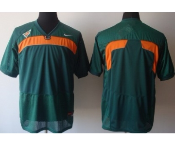 Men's Miami Hurricanes Customized Green Jersey