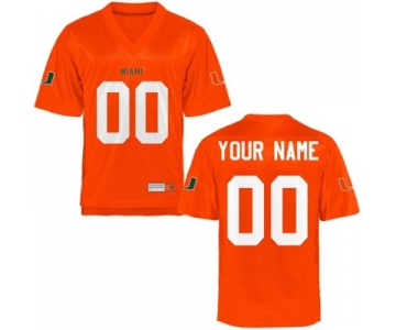 Mens Miami Hurricanes Personalized Football Name & Number Jersey - 2015 Orange