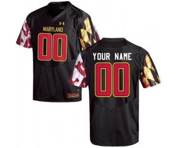 Mens Maryland Terrapins Under Armour Men's Custom Replica Jersey - 2015 Black