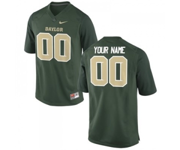 Mens Baylor Bears Custom Replica Football Jersey - 2015 Green