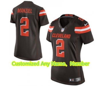 Women's Cleveland Browns Nike Brown Customized 2015 Game Jersey