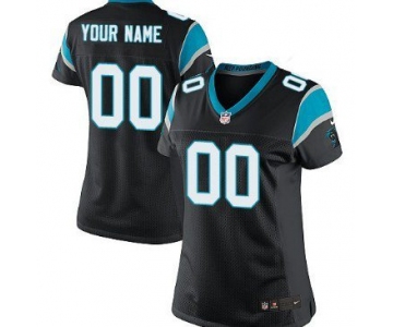 Women's Nike Carolina Panthers Customized Black Game Jersey