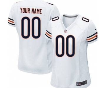 Women's Nike Chicago Bears Customized White Game Jersey