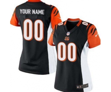 Women's Nike Cincinnati Bengals Customized Black Game Jersey