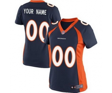 Women's Nike Denver Broncos Customized 2013 Blue Game Jersey