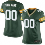 Women's Nike Green Bay Packers Customized Green Game Jersey