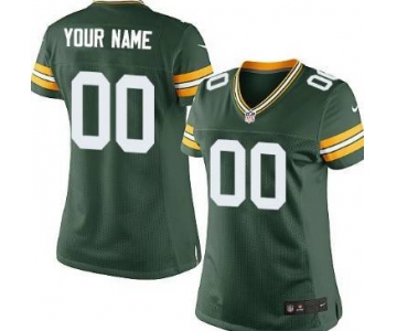 Women's Nike Green Bay Packers Customized Green Game Jersey