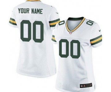 Women's Nike Green Bay Packers Customized White Game Jersey