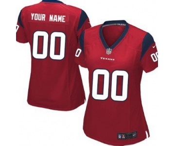 Women's Nike Houston Texans Customized Red Game Jersey