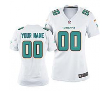 Women's Nike Miami Dolphins Customized 2013 White Game Jersey