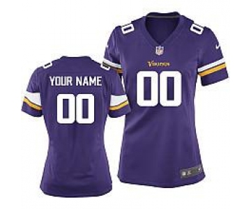 Women's Nike Minnesota Vikings Customized 2013 Purple Game Jersey