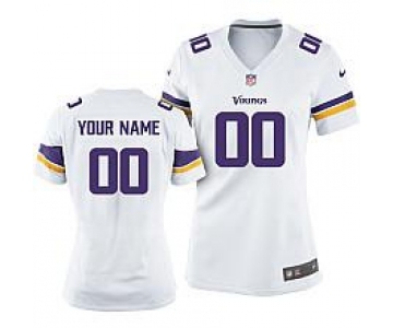 Women's Nike Minnesota Vikings Customized 2013 White Game Jersey