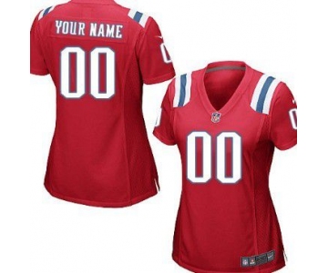 Women's Nike New England Patriots Customized Red Game Jersey