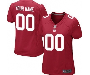 Women's Nike New York Giants Customized Red Game Jersey