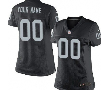 Women's Nike Oakland Raiders Customized Black Game Jersey