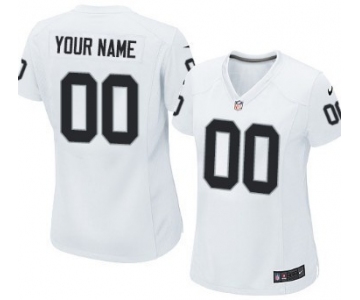 Women's Nike Oakland Raiders Customized White Game Jersey