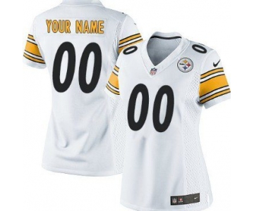 Women's Nike Pittsburgh Steelers Customized White Game Jersey