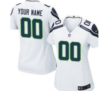 Women's Nike Seattle Seahawks Customized White Game Jersey