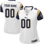 Women's Nike St. Louis Rams Customized White Game Jersey