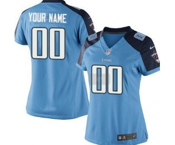 Women's Nike Tennessee Titans Customized Light Blue Game Jersey