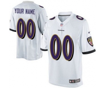 Youth Nike Baltimore Ravens Customized 2013 White Game Jersey