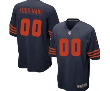 Youth Nike Chicago Bears Customized Blue With Orange Game Jersey