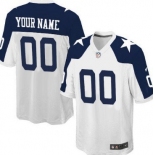 Youth Nike Dallas Cowboys Customized White Thanksgiving Game Jersey