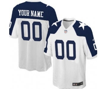 Youth Nike Dallas Cowboys Customized White Thanksgiving Game Jersey